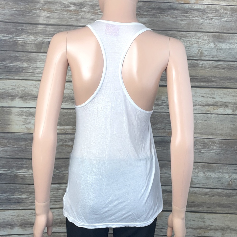 Free People Shimmery White Tank Top - Picture 4 of 8